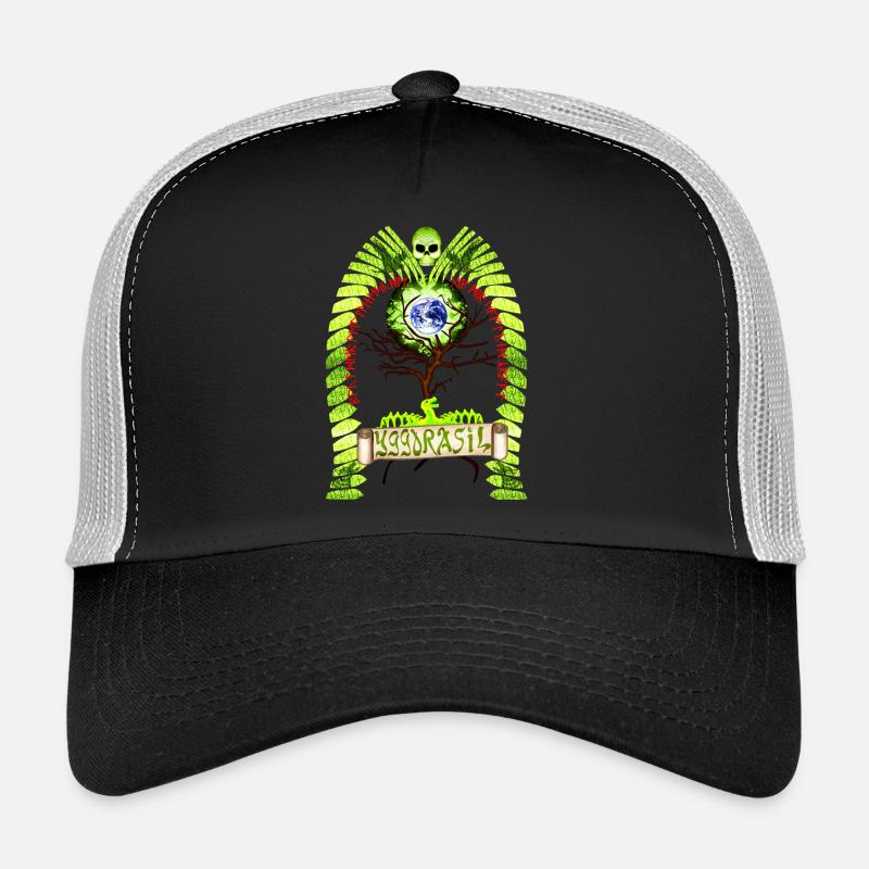 Yggdrasil - Trucker Cap - Schwarz/Steingrau