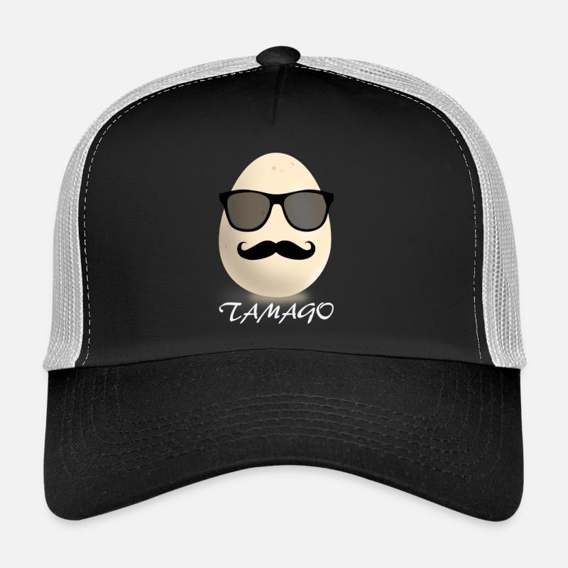 Tamago - Egg with sunglasses and mustache Trucker Cap