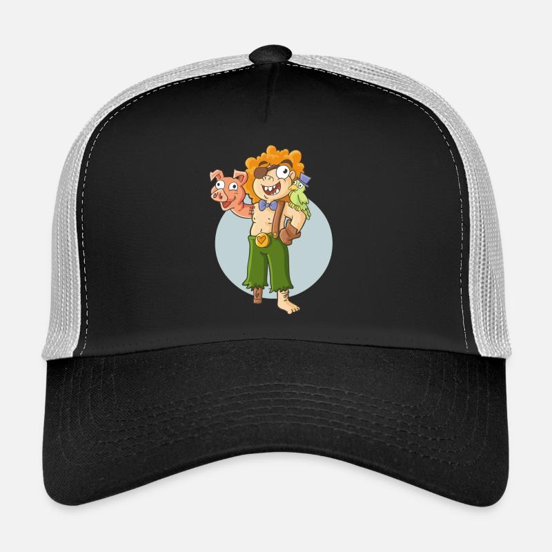Pig-Hand 2 - Trucker Cap - Schwarz/Steingrau
