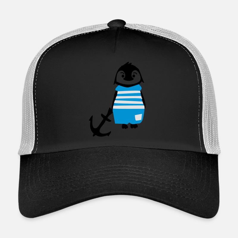 South pole penguin & anchor Trucker Cap