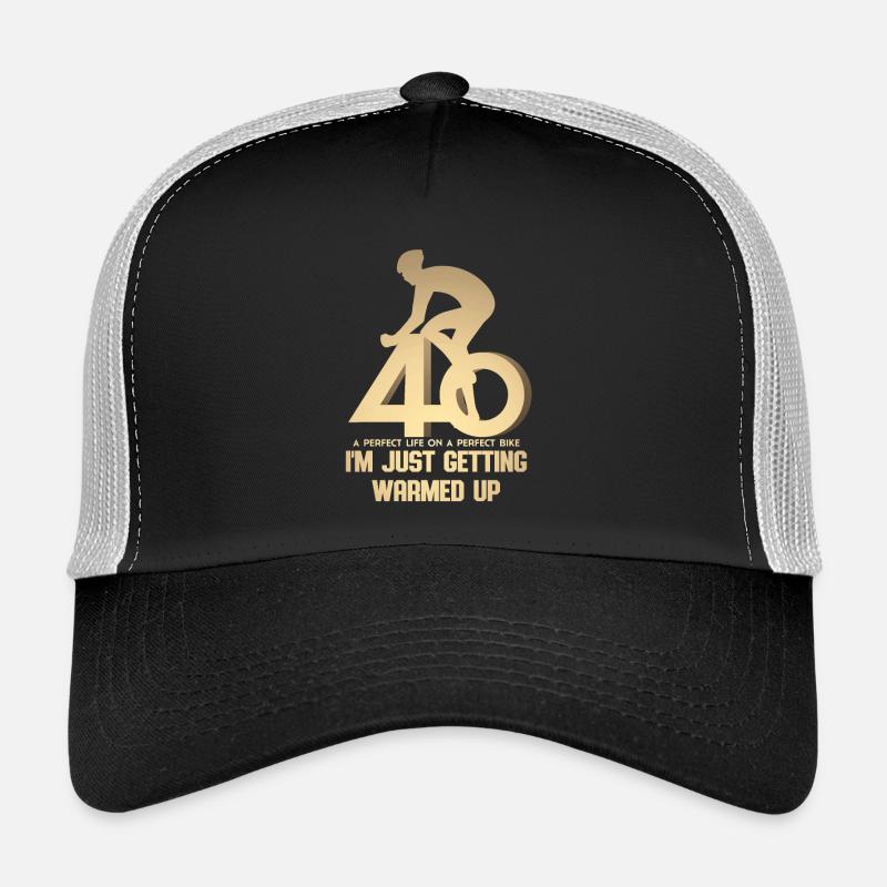40. Geburtstag Radfahrer - Trucker Cap - Schwarz/Steingrau