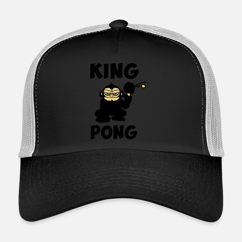 king ping pong, table tennis funny humor Trucker Cap