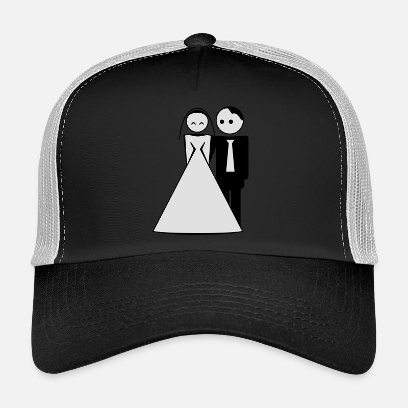 couple / wedding / mariage / bride and groom 2c Casquette trucker 