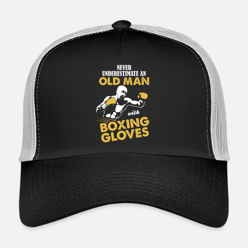 Never Underestimate An Old Man With Boxing Gloves - Trucker Cap - black/stone grey