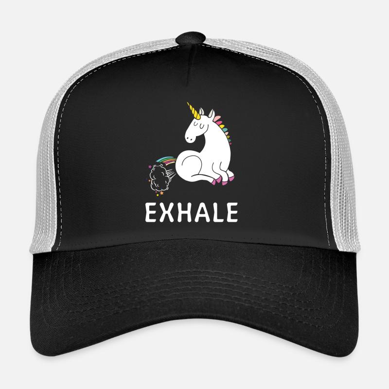 Exhale Unicorn - Trucker Cap - black/stone grey