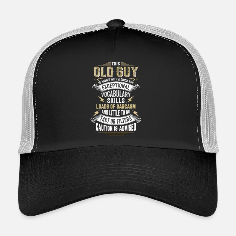 This Old Guy Is Armed With A Quick Wit - Trucker Cap - black/stone grey
