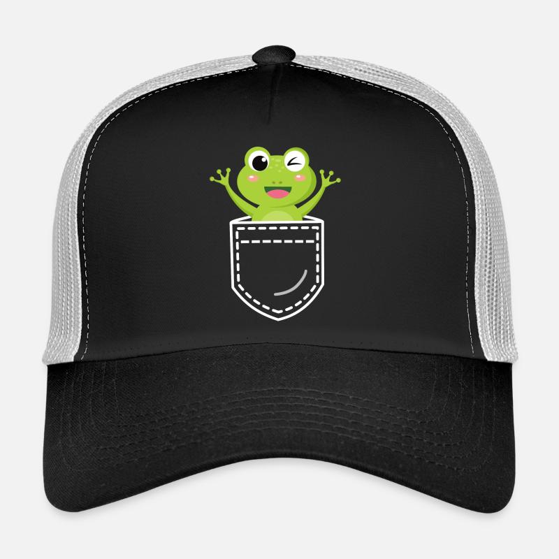 Frosch Frösche - Trucker Cap - Schwarz/Steingrau
