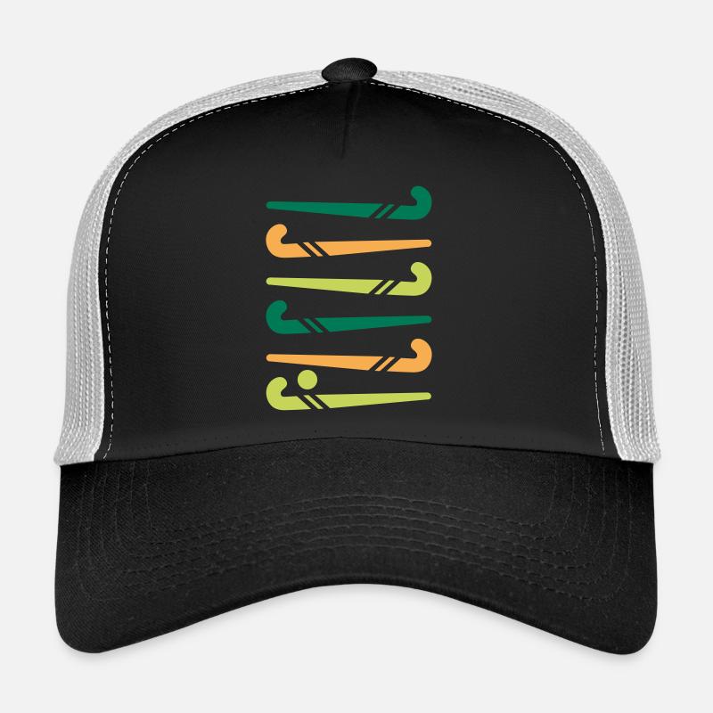 Hockeyschläger bunt - Trucker Cap - Schwarz/Steingrau