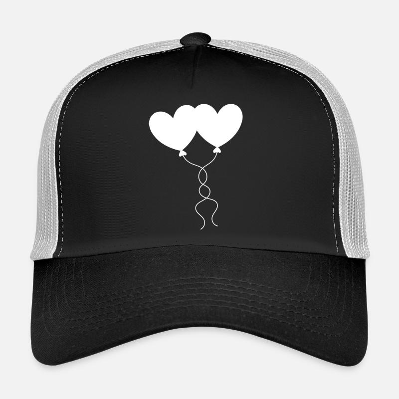 white heart white gift valentine's day Trucker Cap