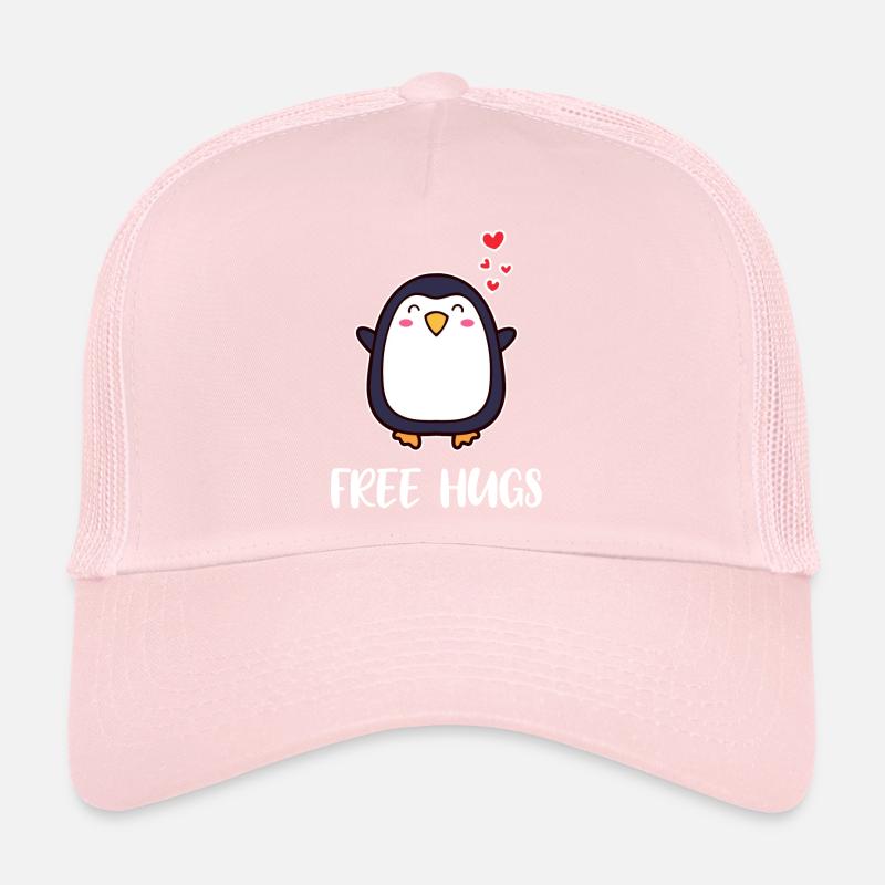 Animal Mignon Pingouin Coeur Déclaration Oiseau Pôle Sud Casquette trucker 
