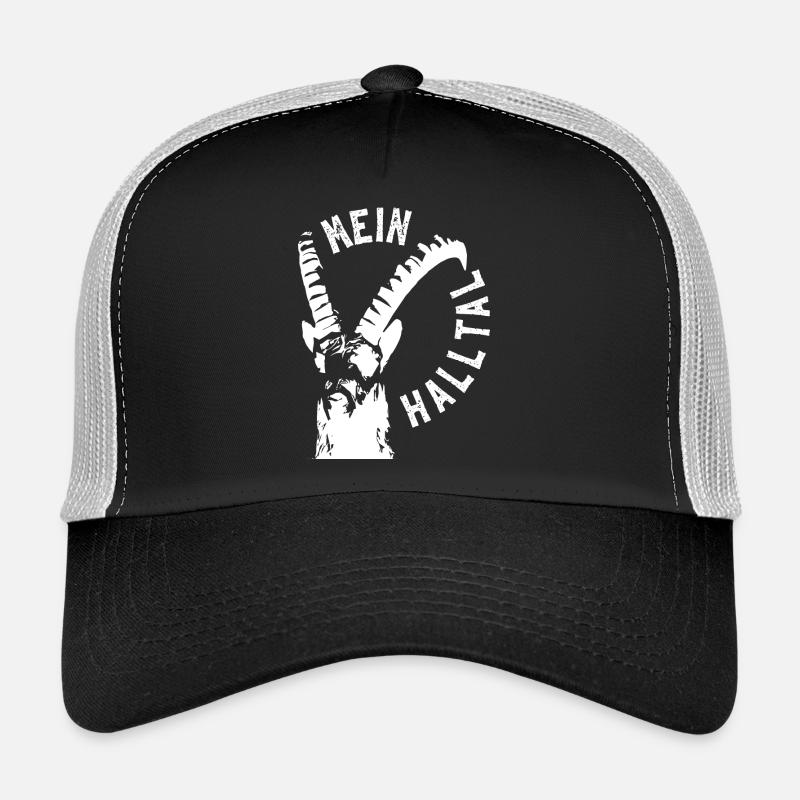 MEIN HALLTAL Steinbock - Trucker Cap - Schwarz/Steingrau