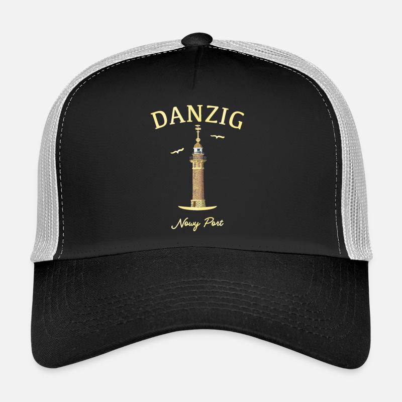 Danzig, Leuchtturm - Trucker Cap - Schwarz/Steingrau