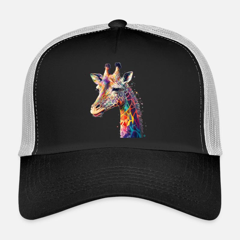 Giraffe - Trucker Cap - Schwarz/Steingrau