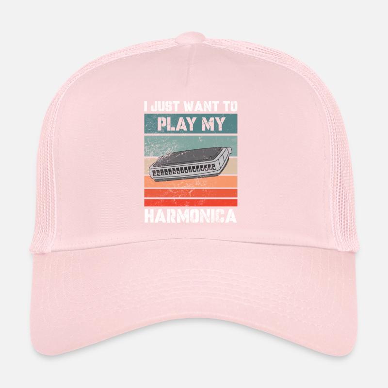 Je veux juste jouer de mon harmonica Casquette trucker 