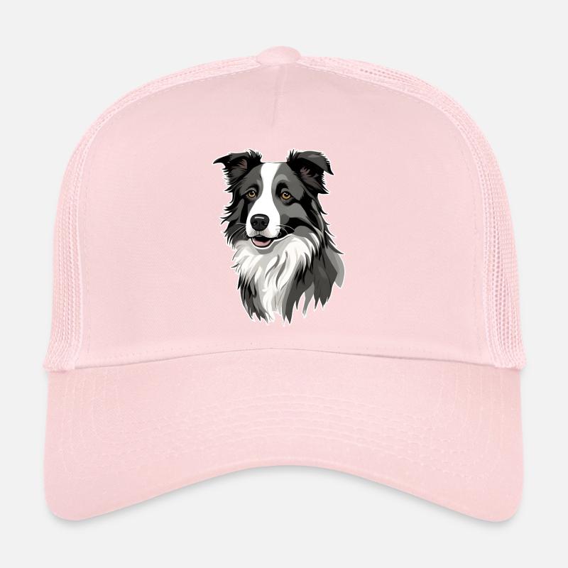 chien border collie Casquette trucker 