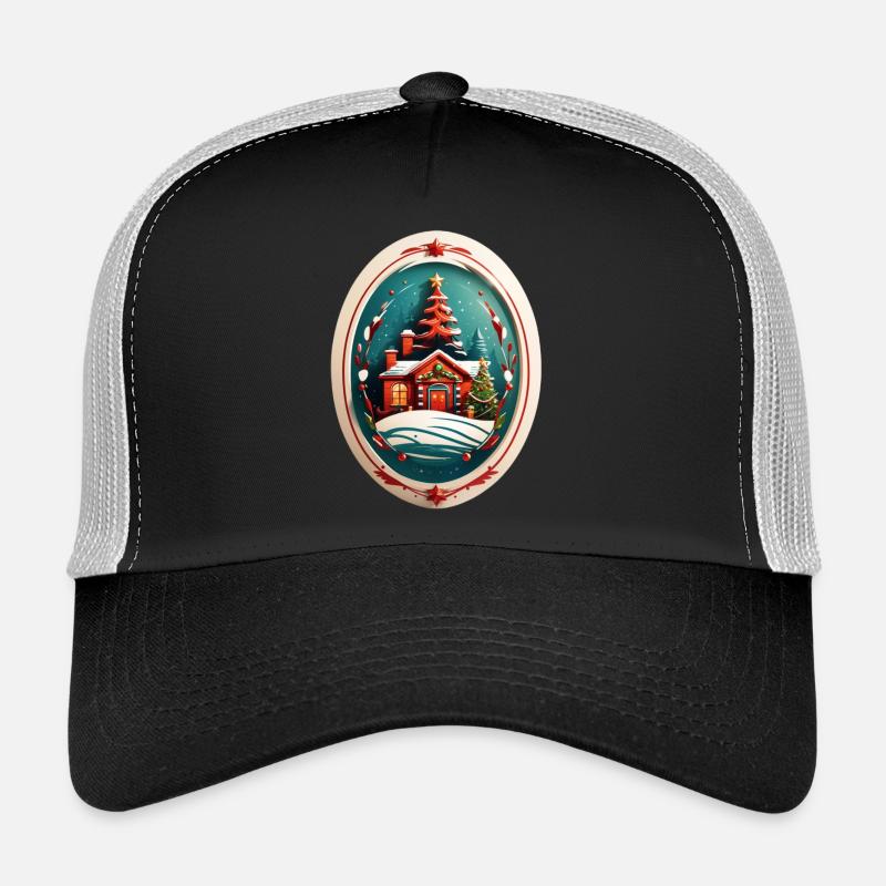 Cabane de Noël - Casquette trucker  - noir/gris pierre