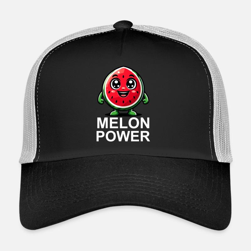 Happy Watermelon Illustration - Trucker Cap - black/stone grey