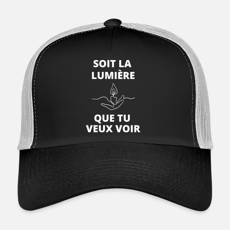Illuminating symbolic candle Trucker Cap