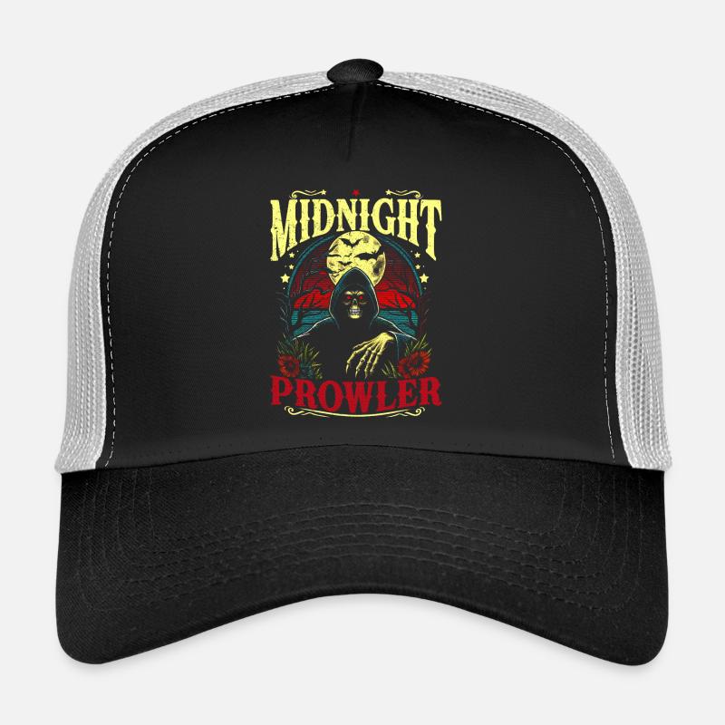 Comic VintageSkull Midnight Prowler im Retro Style Trucker Cap