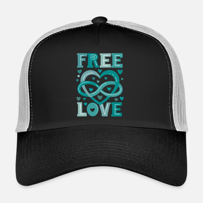 Symbole du polyamour - Vert Casquette trucker 