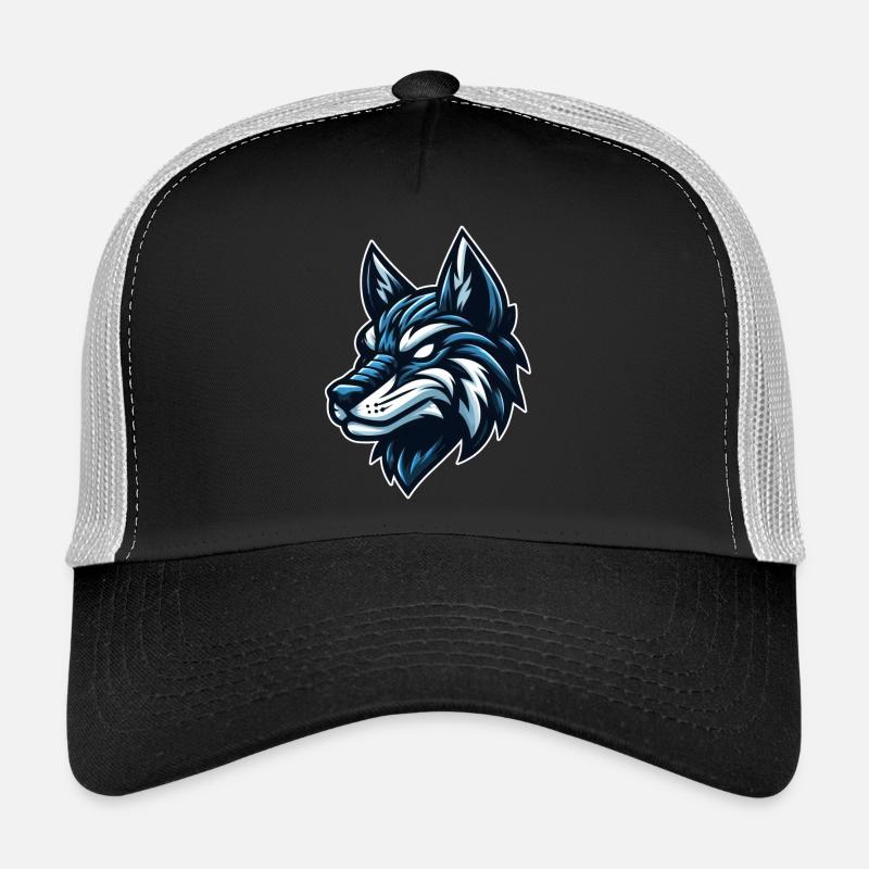 Slick Wolf - Trucker Cap - black/stone grey