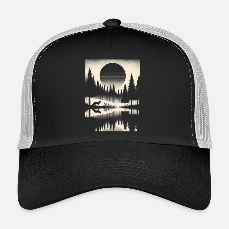 FUCHS IM WALD - Trucker Cap - Schwarz/Steingrau