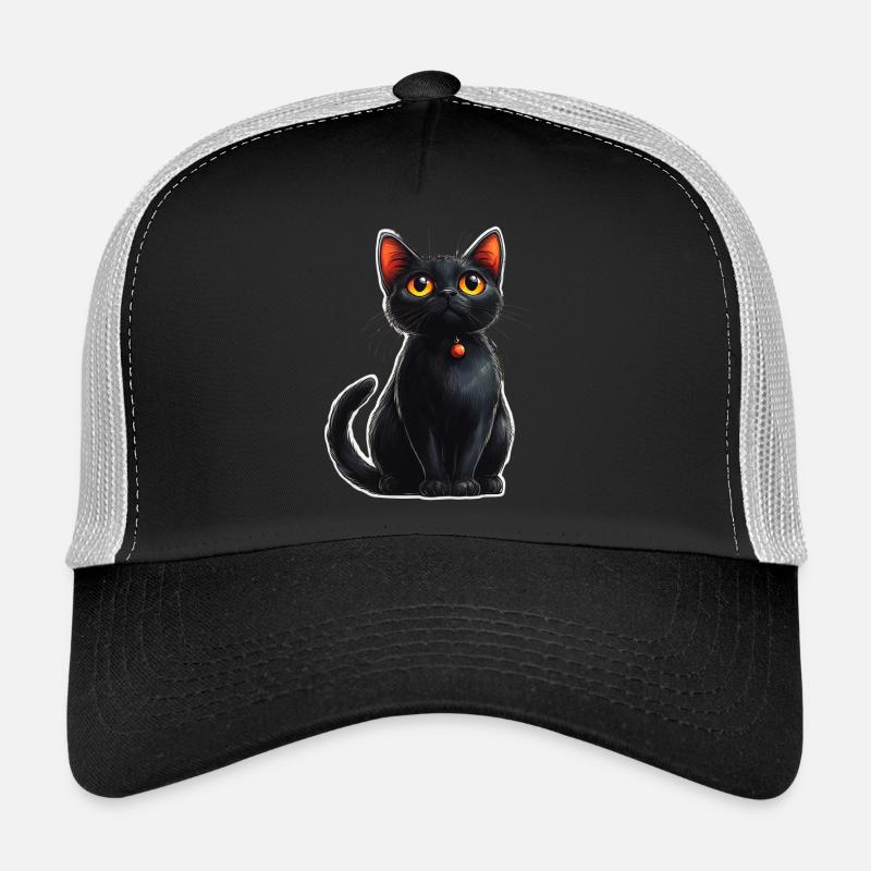 Schwarze Katze Trucker Cap