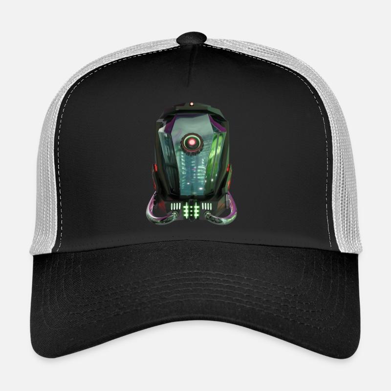 Futuristischer Roboterhelm Trucker Cap