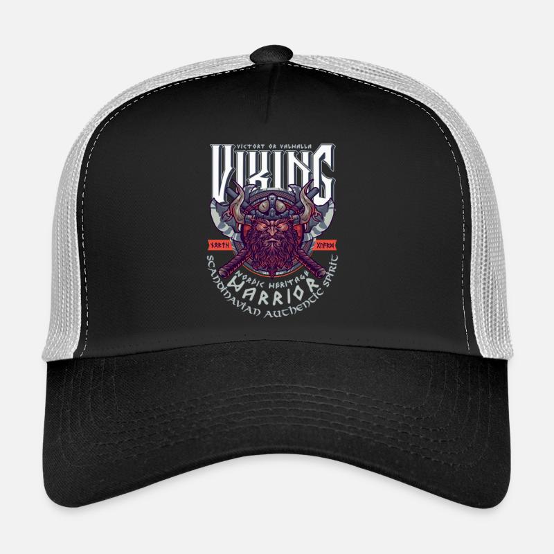 VIKING, VICTORY OR VALHALLA! - Trucker Cap - black/stone grey