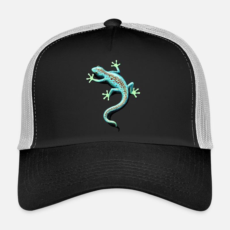 gefleckter Gecko - Trucker Cap - Schwarz/Steingrau