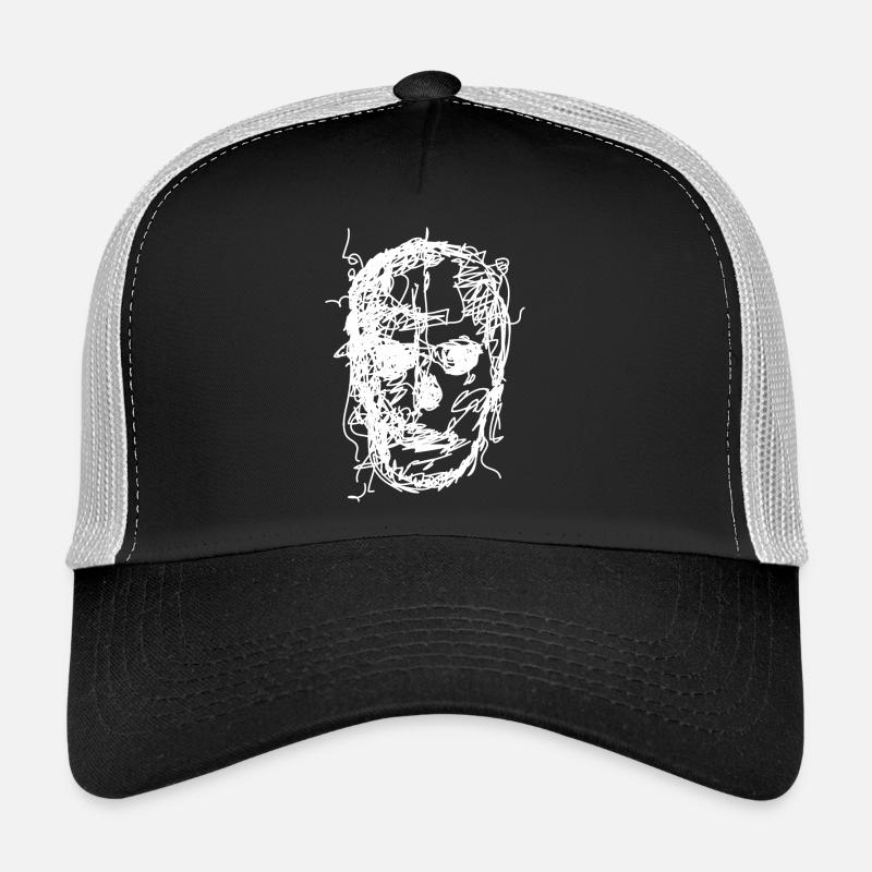 Dessin de crâne Casquette trucker 