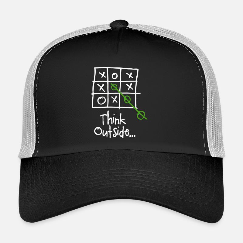 Think Outside the Box - Pensez Hors des Cases - Trucker Cap - black/stone grey