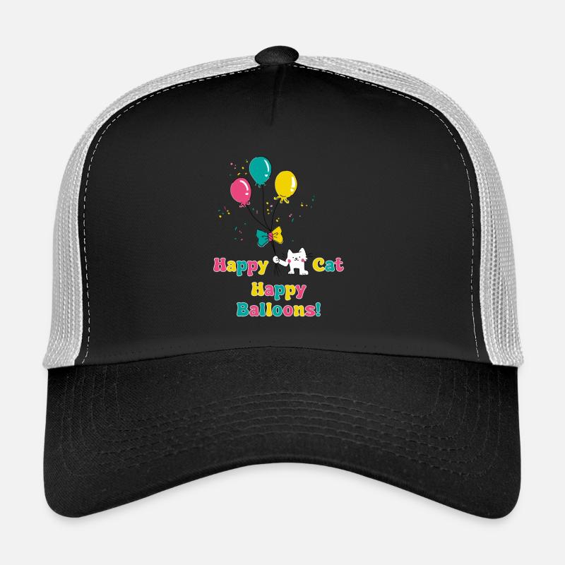 Happy Cat Happy Baloons Trucker Cap