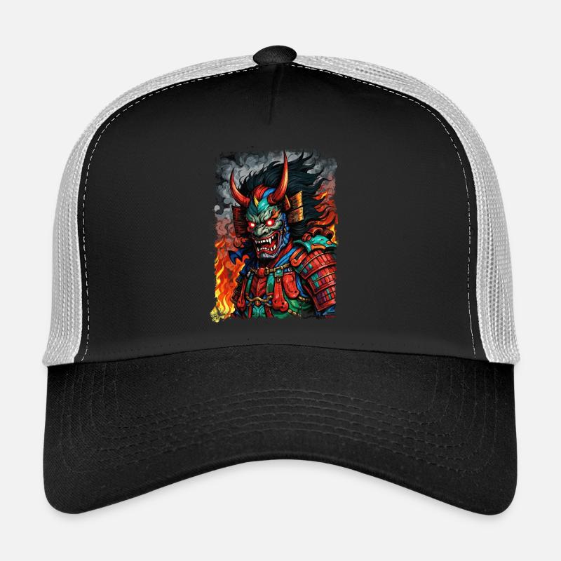 Devil Oni Mask Trucker Cap