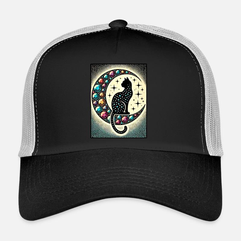 Schwarze Katze Luna Trucker Cap