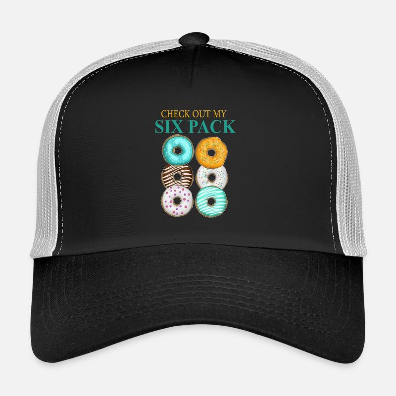 CHECK OUT MY SIX PACK - Trucker Cap - black/stone grey