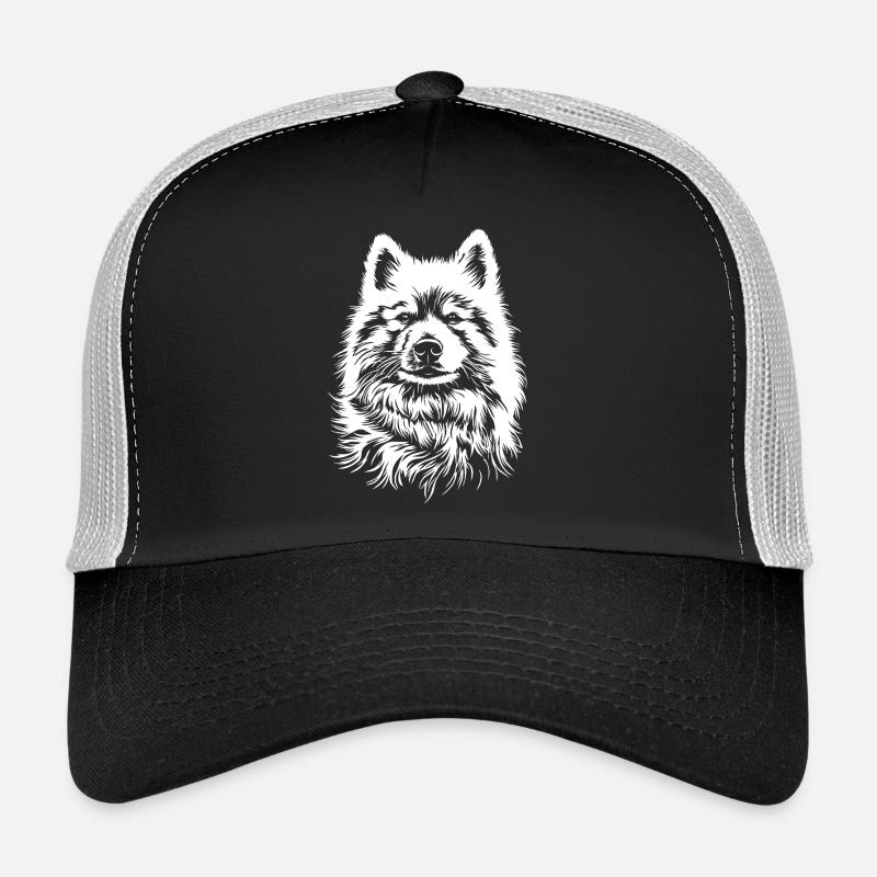 Samoyède Portrait Chien Chien Samoyède Casquette trucker 