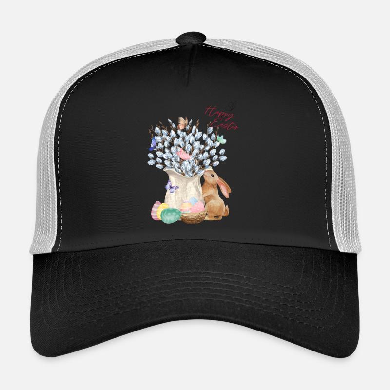 Joyeuses Pâques - Saule aux œufs de Pâques Casquette trucker 