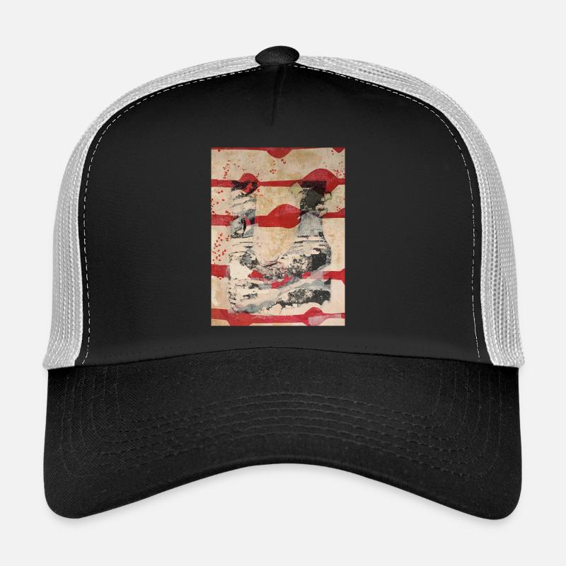 Gelli Print Kunstdruck moderne kunst untergehen Trucker Cap