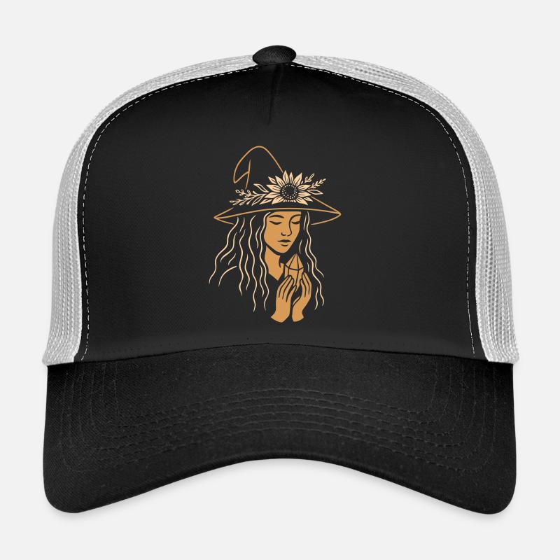 Hexe im Sommer mit Kristall - Mittsommer Litha Trucker Cap