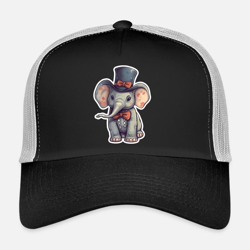 A cute elephant wearing a bowtie Trucker Cap