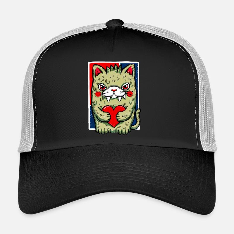 Verrückte Katze Trucker Cap