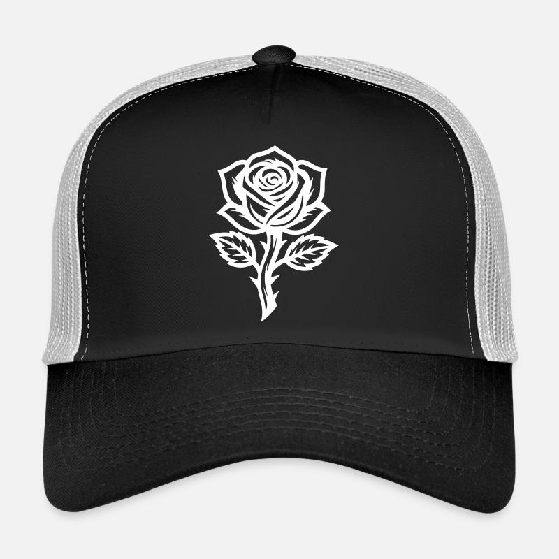 Icône de fleur de rose Casquette trucker 