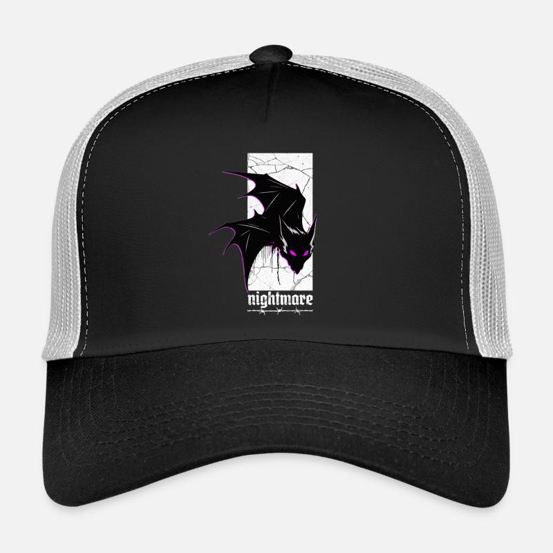 Nightmare Bat – Gothic Horror Vampir Kreatur Kunst Trucker Cap