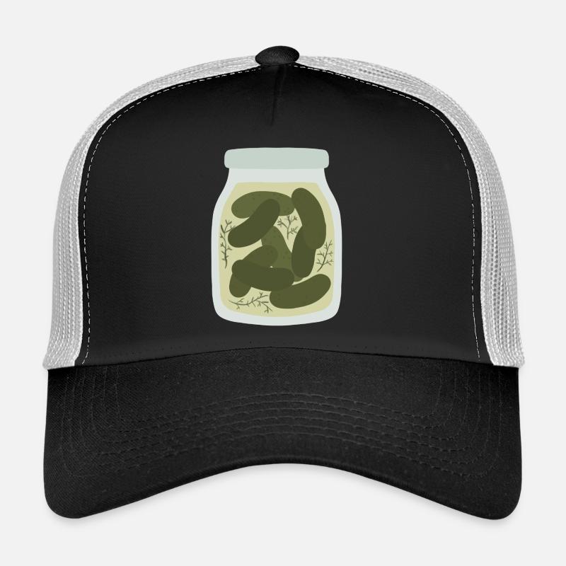 Vintage Cucumber Pickle Jar Design Trucker Cap
