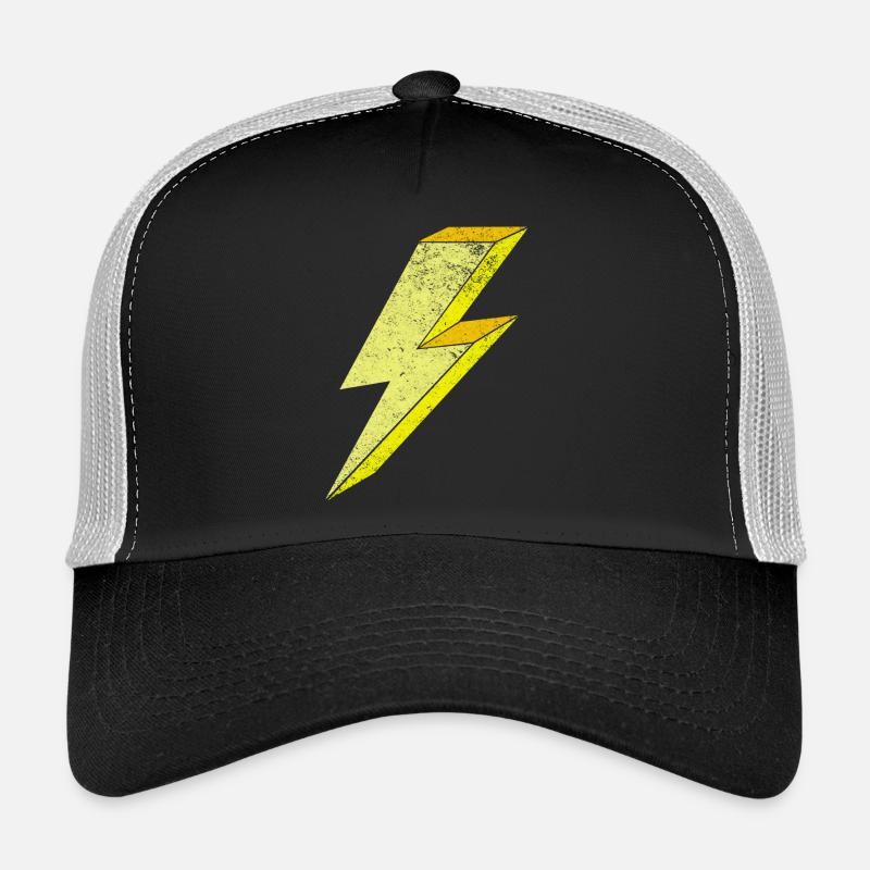 Blitzsymbol Fleckendesign auf Kleidung 3D Trucker Cap