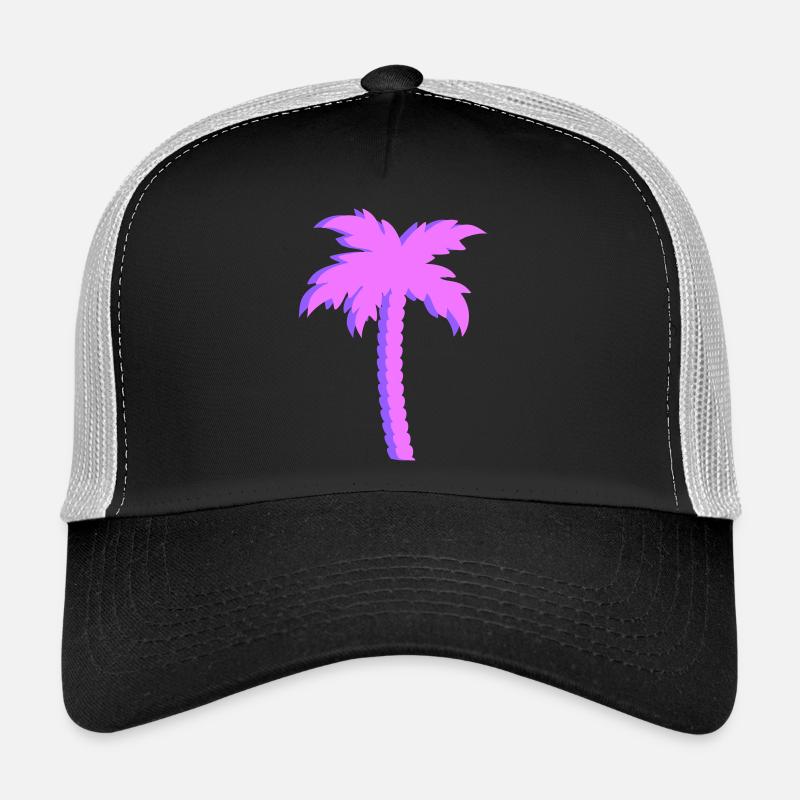 Dégradé de palmiers violets Casquette trucker 
