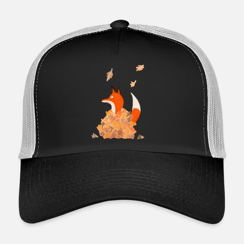 fox with leaves Trucker Cap