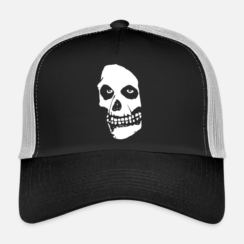 Halloween Horror Schädel - Trucker Cap - Schwarz/Steingrau