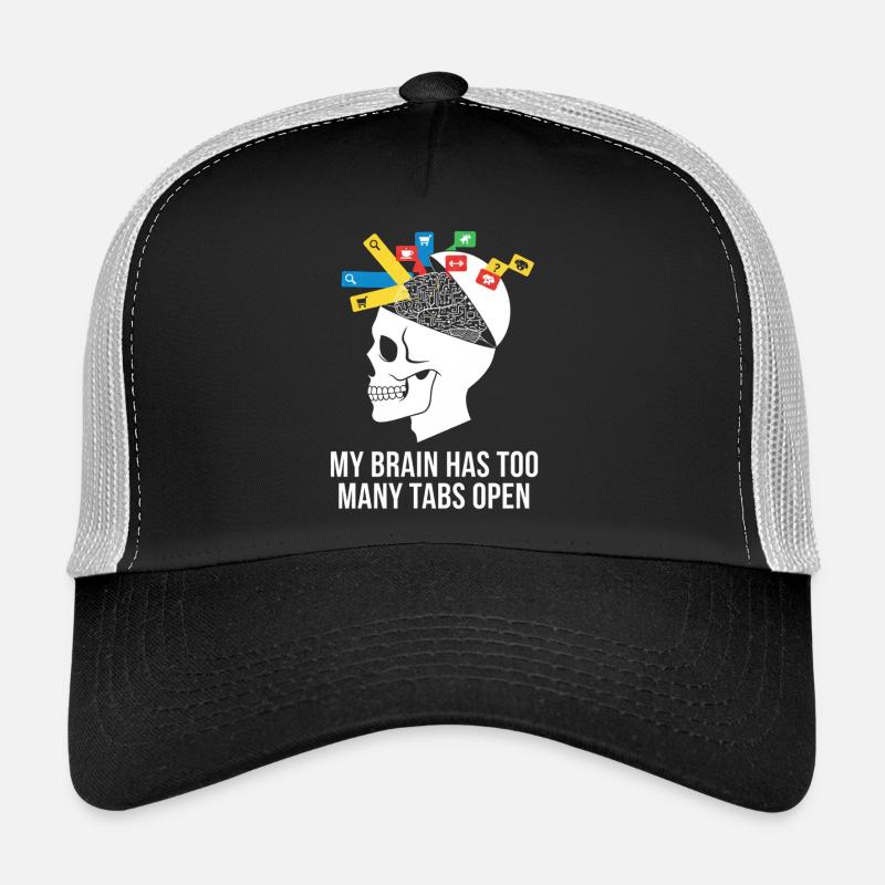 Tabs öffnen Schädelhirn Meme Trucker Cap